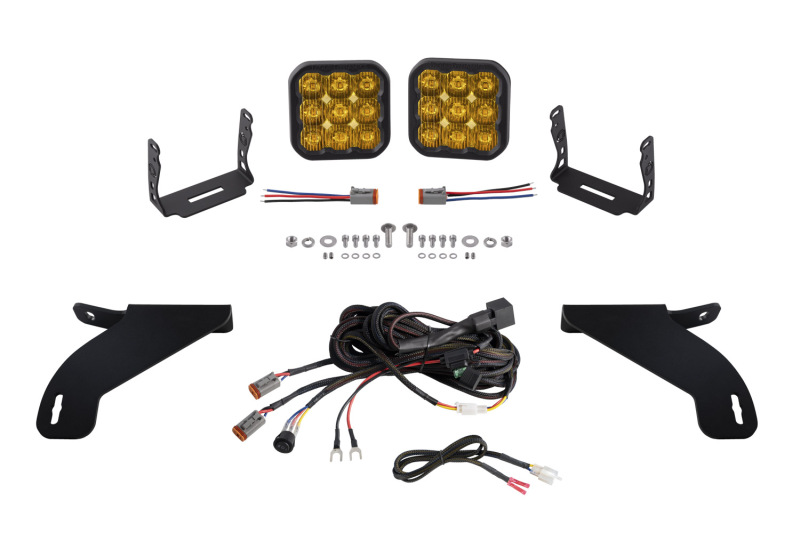 Ford F-150 LED Pod Light Kit - Front - Diode Dynamics - SS5 Bumper - Yellow - `21-`27 Ford F-150 LED Pod Light Kit - Front - Diode Dynamics - SS5 Bumper - Yellow - `21-`27